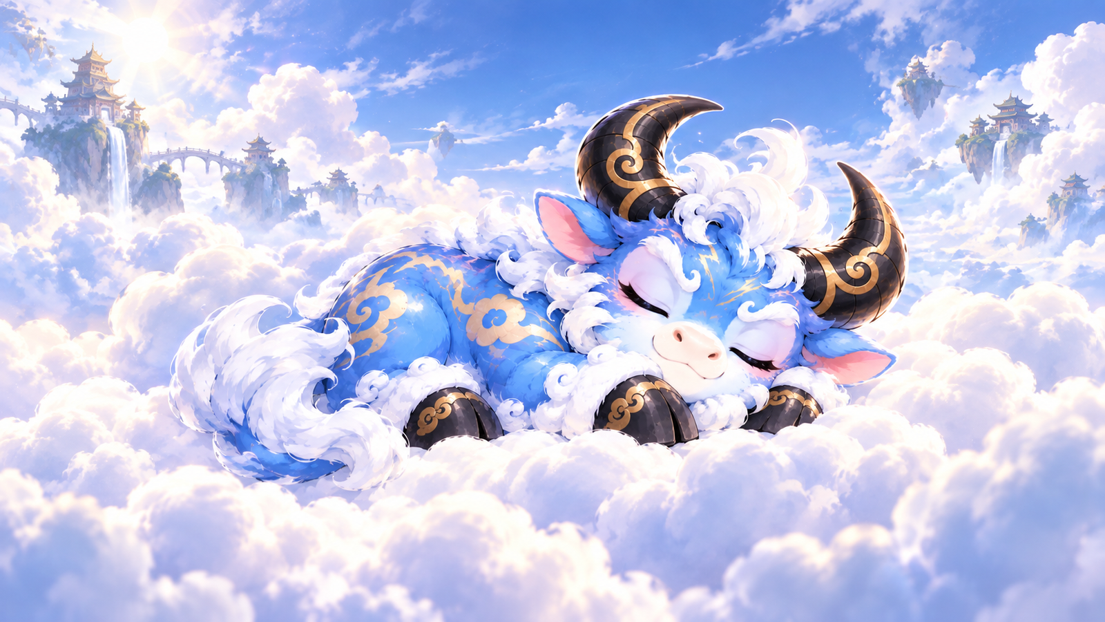 KUI NIU sleeping on bright clouds